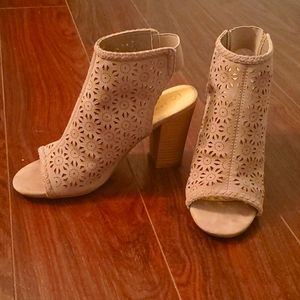 Open toe booties